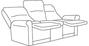 Alba 3str Recliner Lined