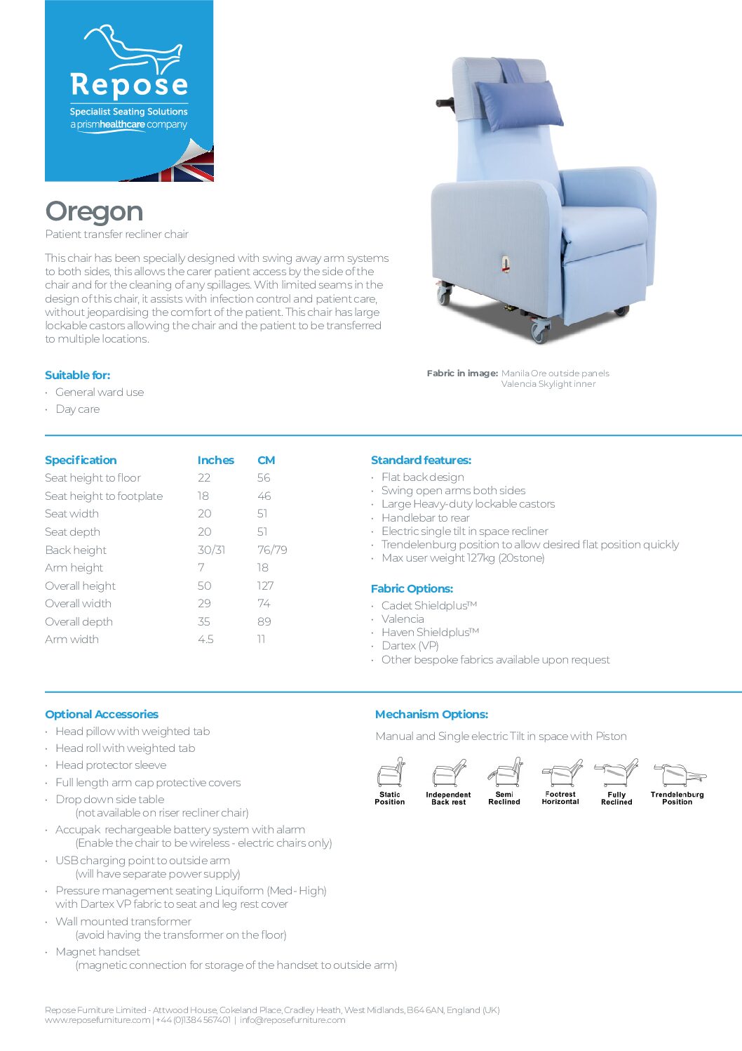 PDF specification Oregon v6 pdf Repose Furniture Downloads and Brochure Request