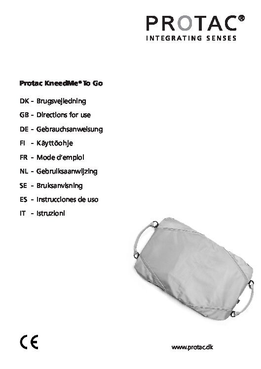 Protac KneedMeToGo User Manual pdf Repose Furniture User Manuals