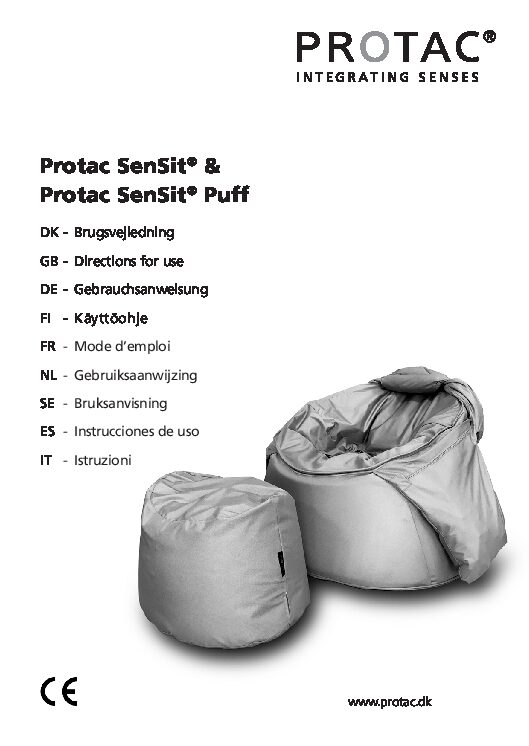 Protac Sensit User Manual pdf Repose Furniture Protac Sensit®